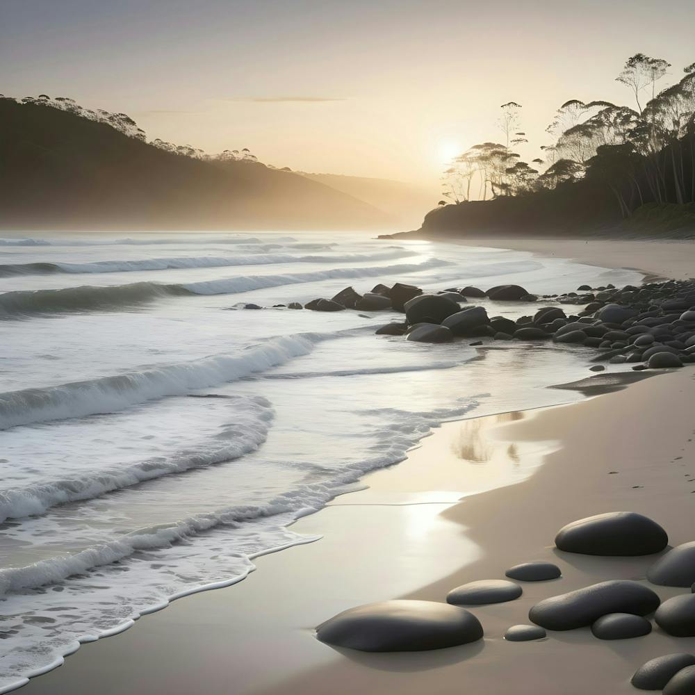 Beach At Sunset 1