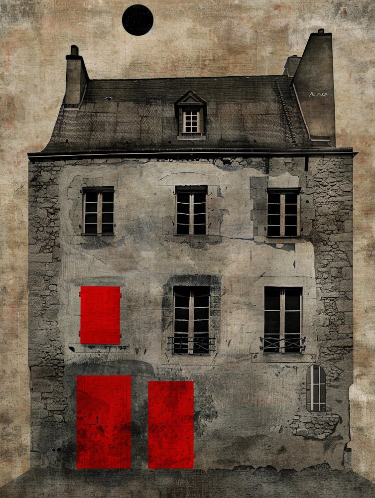 Haus mit roter Tür