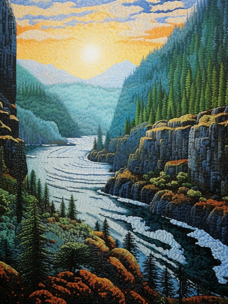 Columbia River Washington Retro Pop Art 11