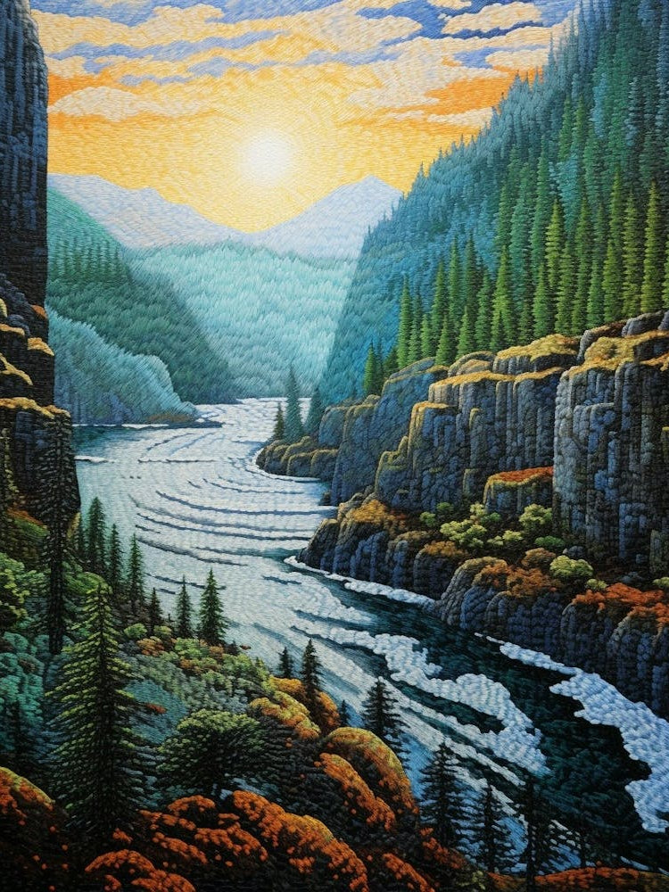 Columbia River Washington Retro Pop Art 11