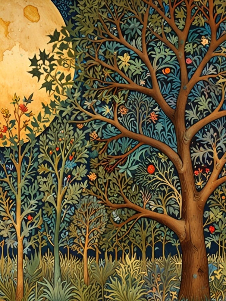 William Morris Moonlight In The Forest 149
