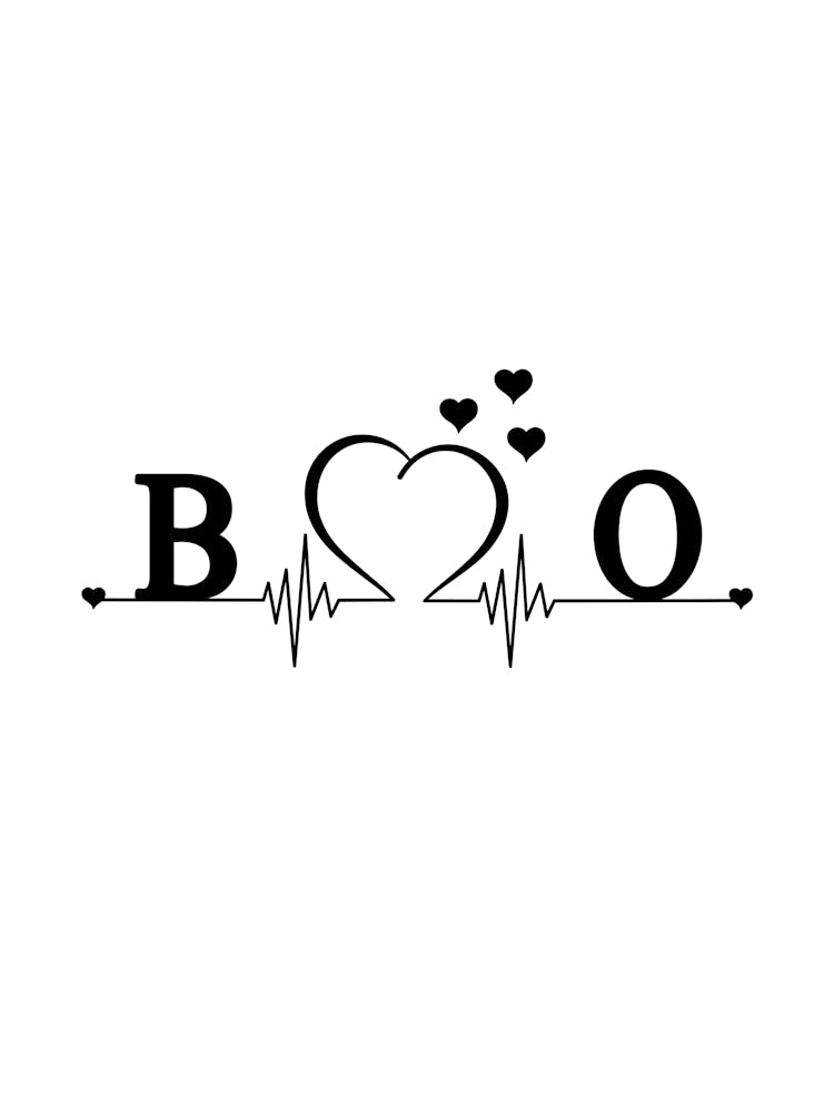 Personalized Couple Name Initial B And O Monogram