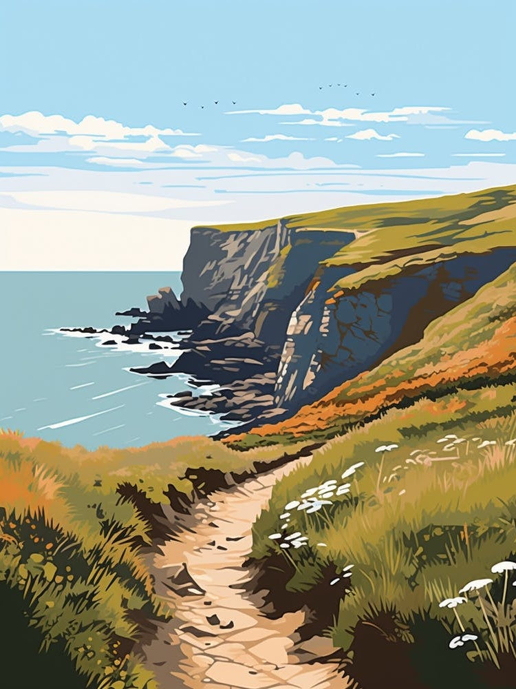Pembrokeshire Coast Path Wales 3 Hiking Trail Landscape