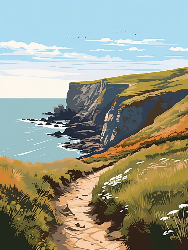 Pembrokeshire Coast Path Wales 3 Hiking Trail Landscape