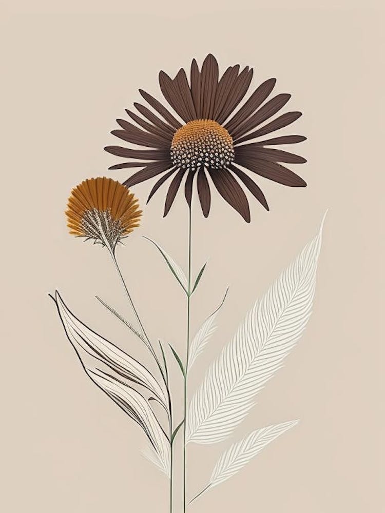 Echinacea Spices And Herbs Retro Minimal 2