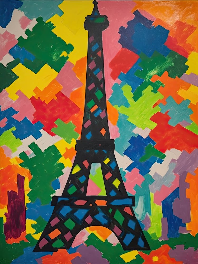 Eiffel Tower Paris France Henri Matisse Style 21