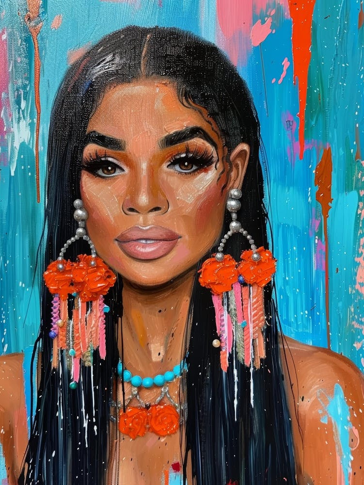 Woman With Big Earrings 1