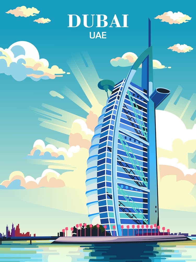 Travel Poster Dubai UAE