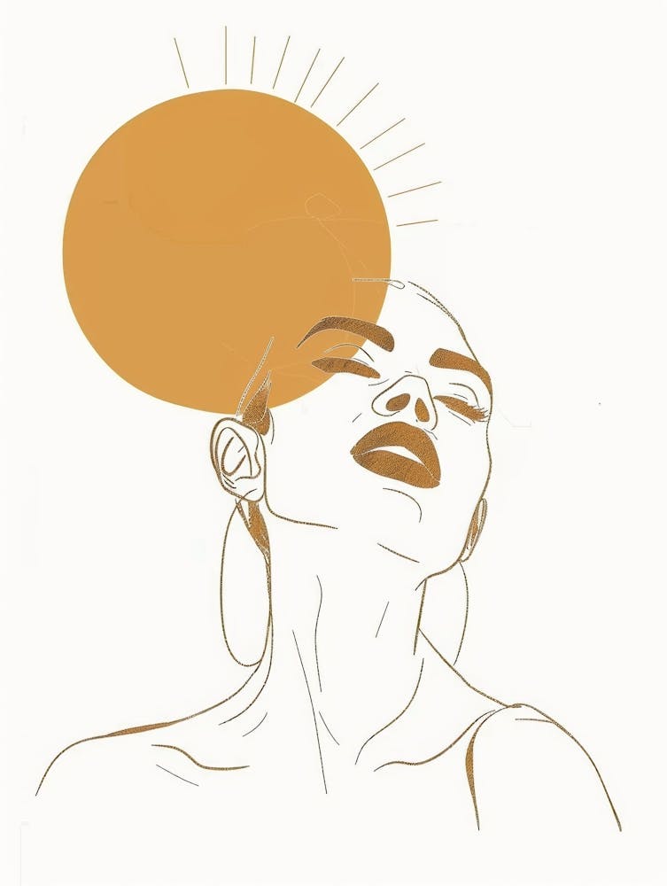 Woman With A Sun On Her Head