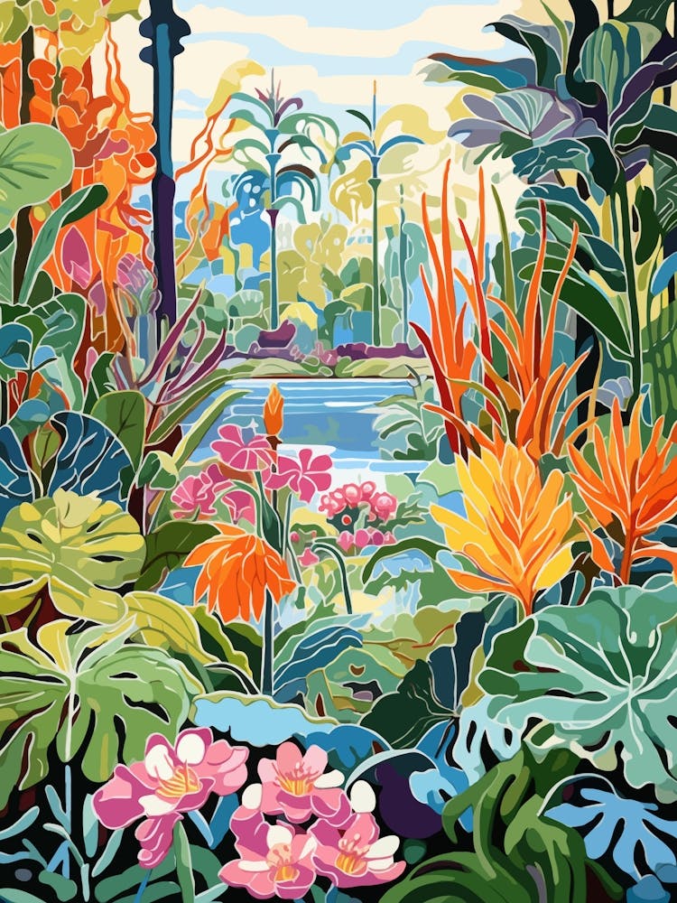 Harry P Leu Gardens Usa Modern Illustration 4