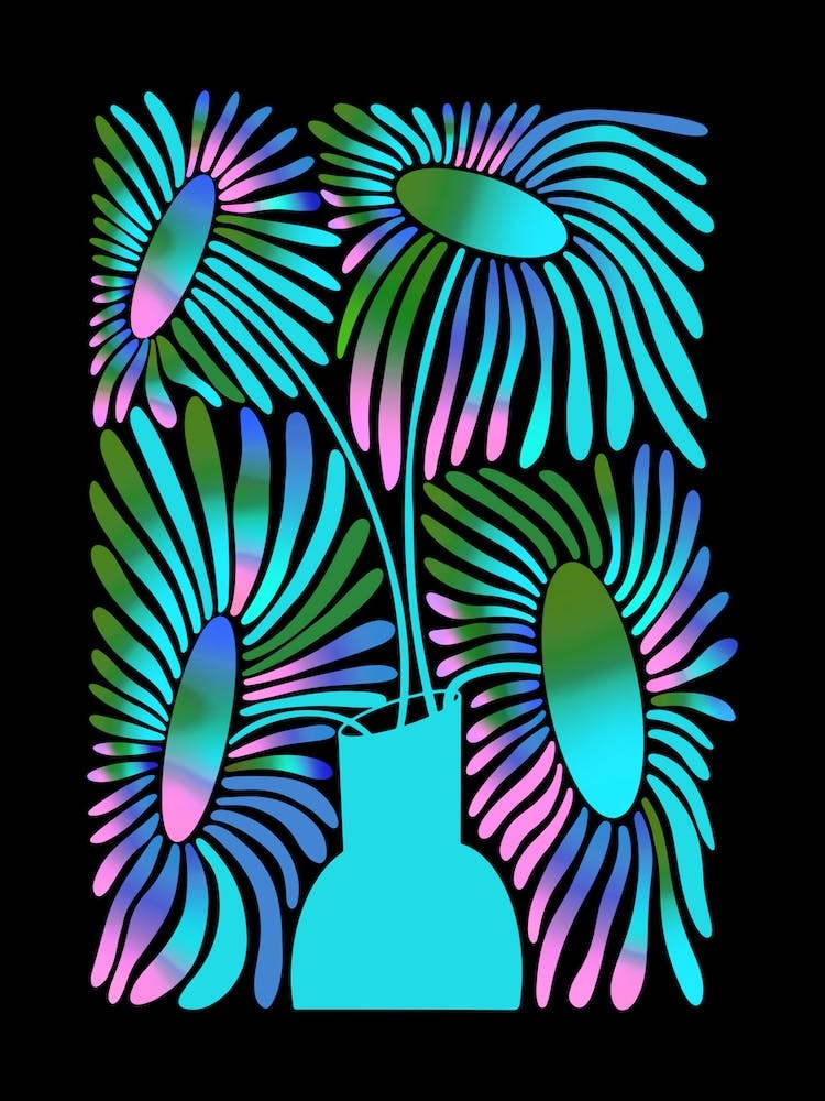 Vase de Fleurs de Nuit