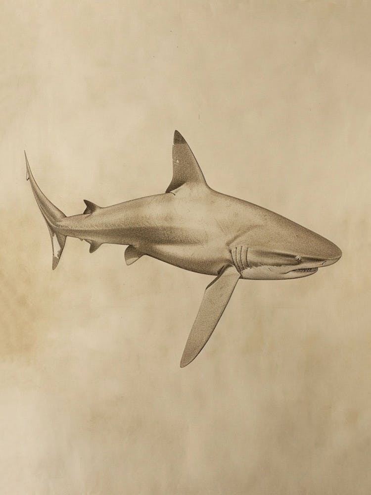 Greenland Shark Vintage Illustration 4