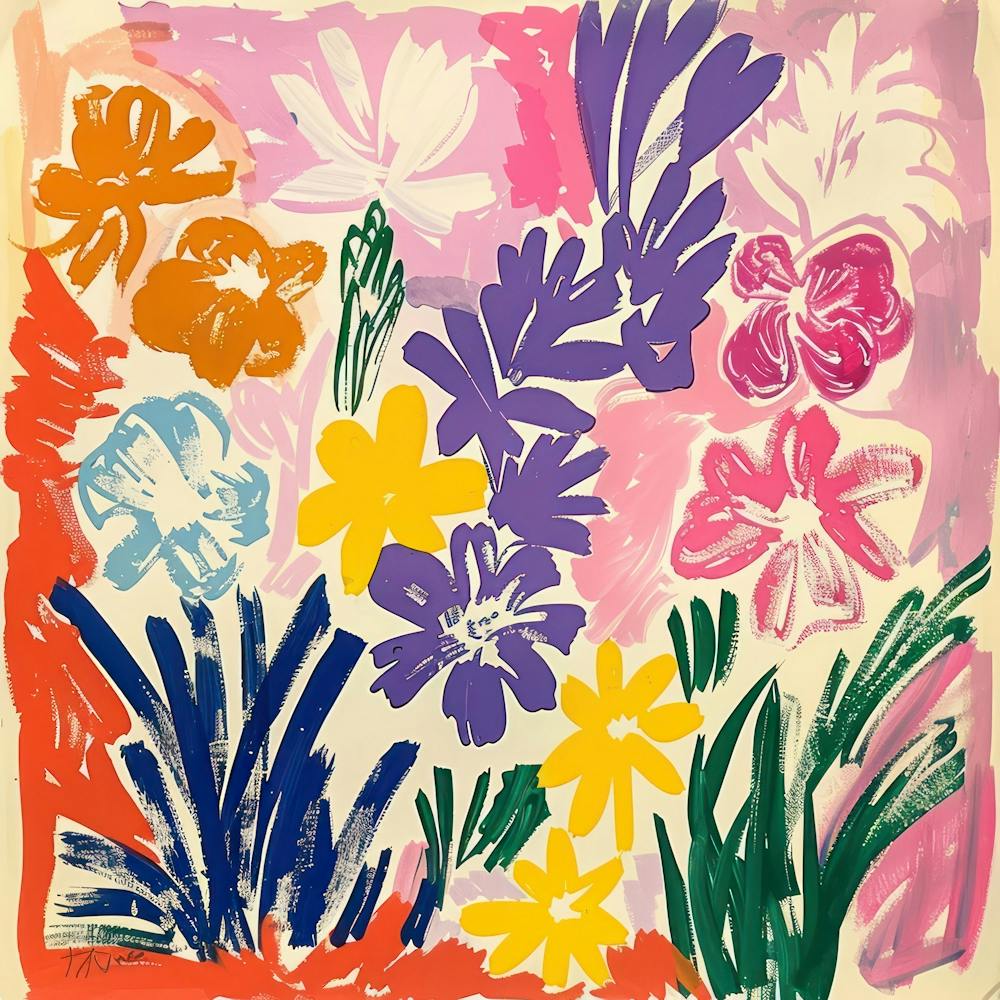 Flowers Painting Matisse Style 4