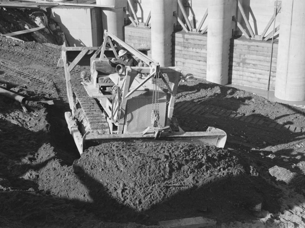 Bulldozer At Work At Shasta Dam, Shasta County, California By Russell Lee (2)