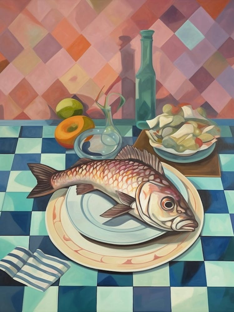 Grouper Still Life Painting