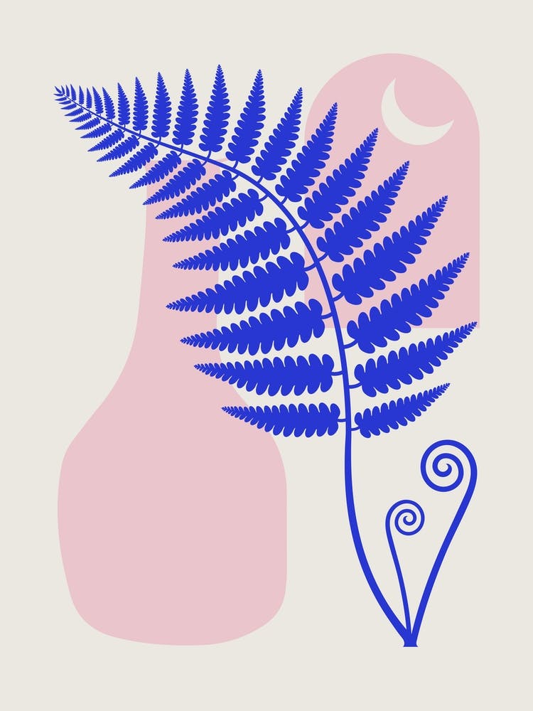 Farn und Vase