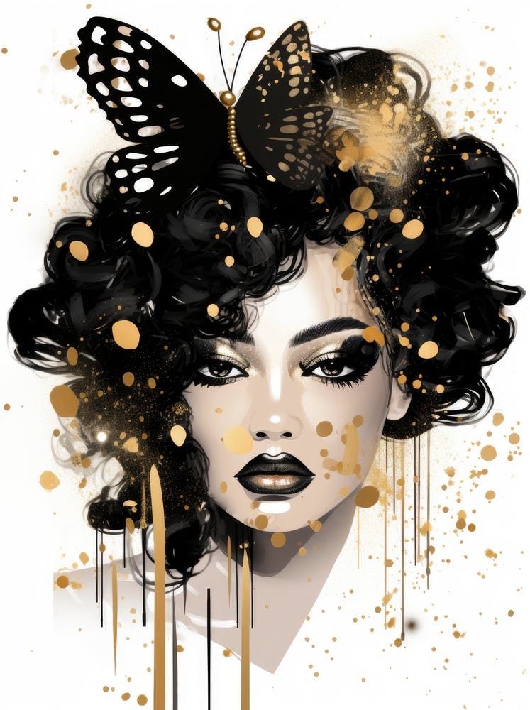 Gold And Black Butterfly
