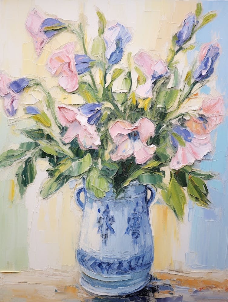Flower Painting Fauvist Style Canterbury Bells 3