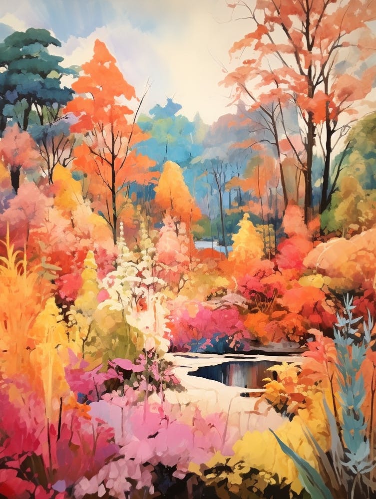 Autumn Gardens Painting Birmingham Botanical Gardens 2