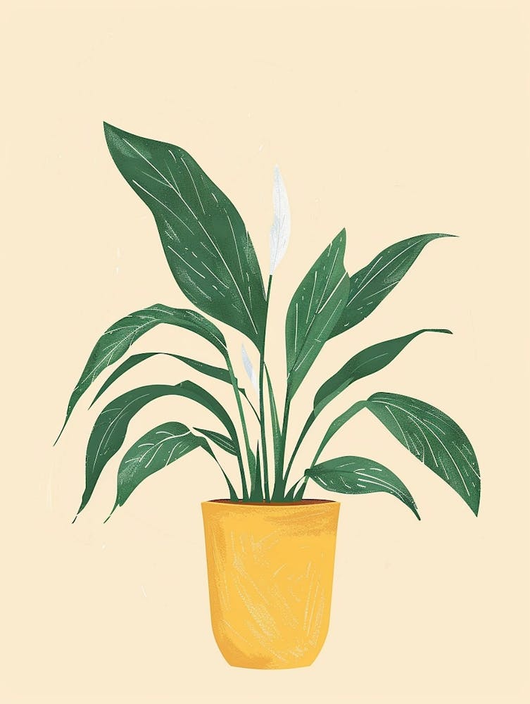 Plante Persistante Chinoise Illustration Minimaliste 1