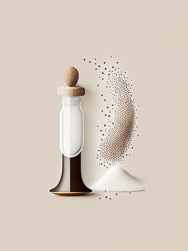 White Pepper Spices And Herbs Retro Minimal