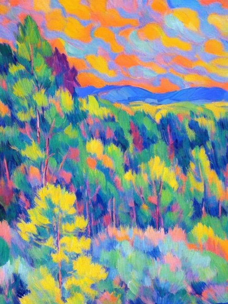 Largetooth Aspen 1 tree Abstract Block Colour