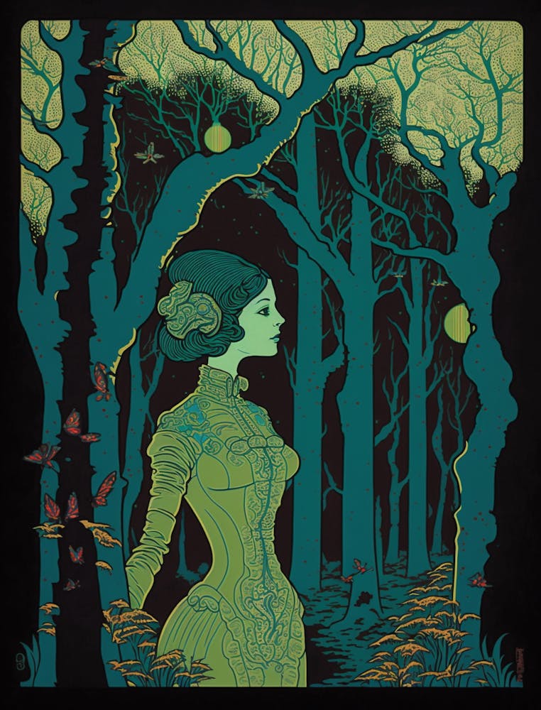 Femme Dans Les Bois 2