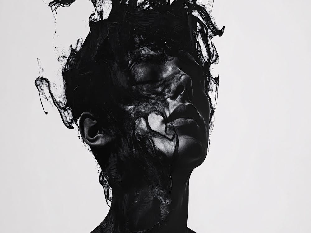 Black And White Portrait Of A Woman 4