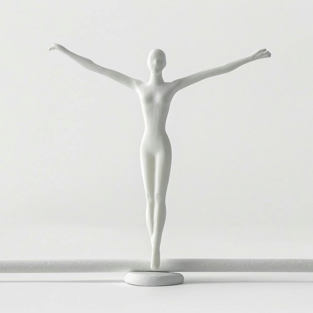 Woman Standing On A Platform