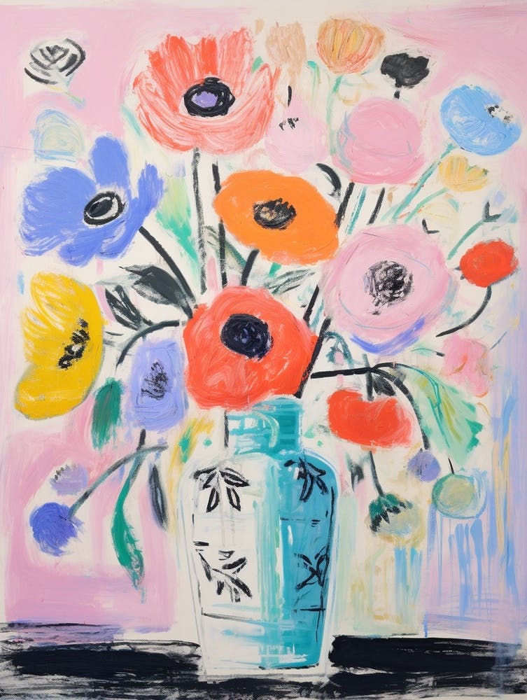 Flower Painting Fauvist Style Anemone 3