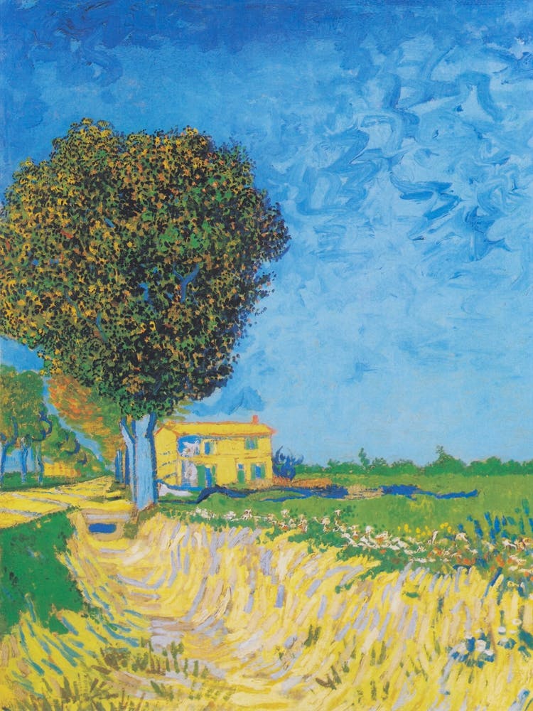 Avenue At Arles With Houses (1888), Vincent Van Gogh