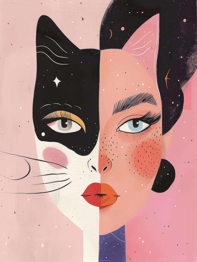 Cat Face Canvas Print
