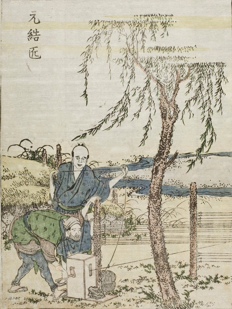 Paper Hair Cord Maker, Katsushika Hokusai