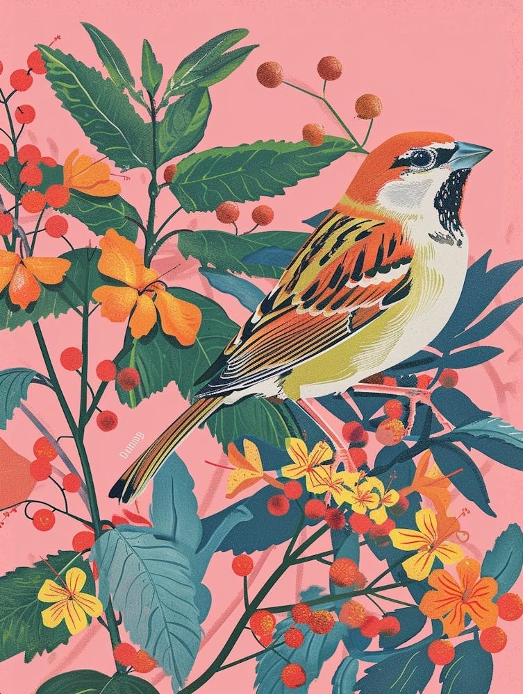 Spring Birds Sparrow 1