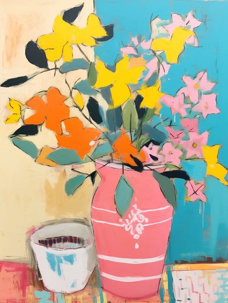 Flower Painting Fauvist Style Bougainvillea 1