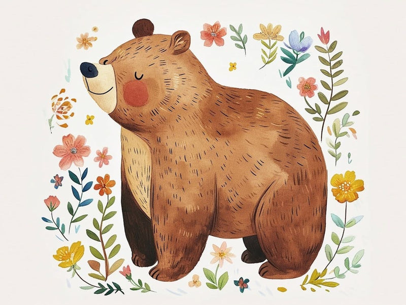 Little Floral Brown Bear 2