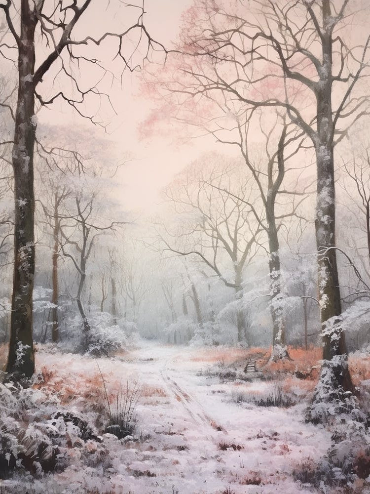 Dreamy Winter Painting The New Forest England 2
