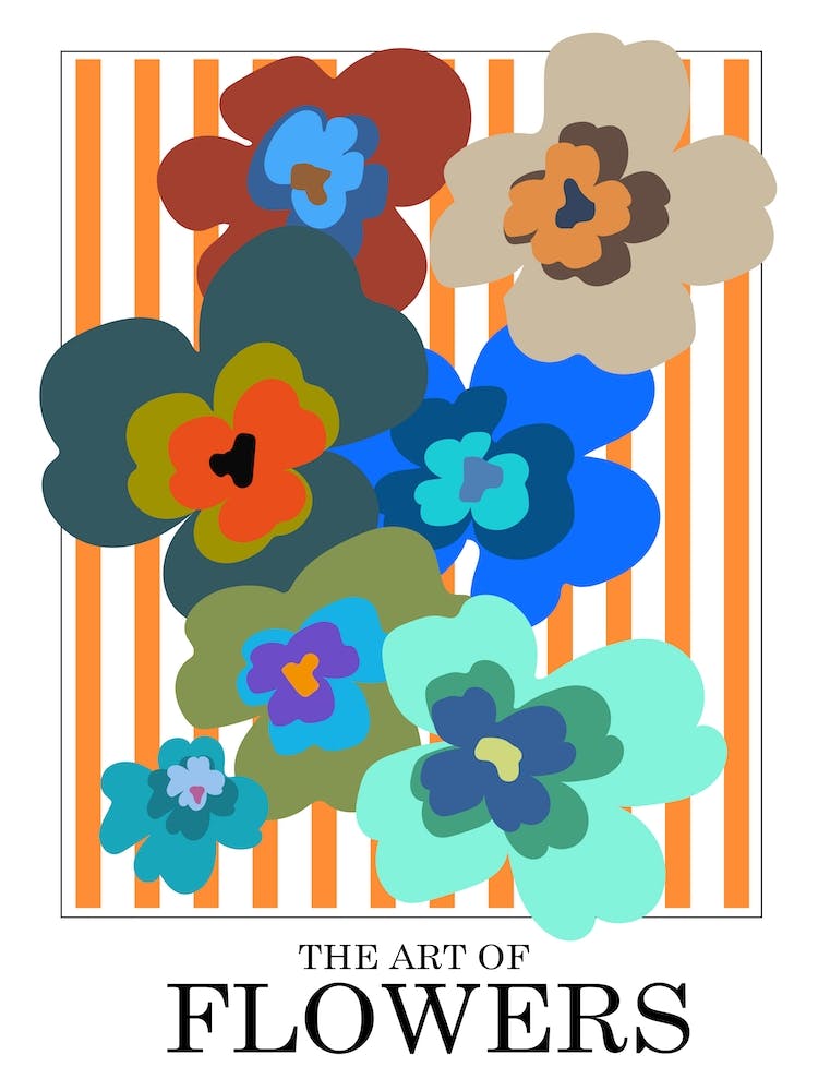 Die Kunst der Blumen Oranger Streifen