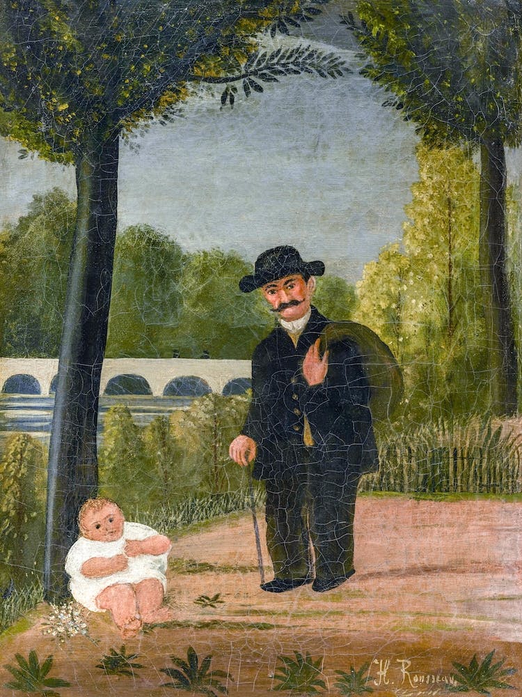 Stroller And Child, Henri Rousseau