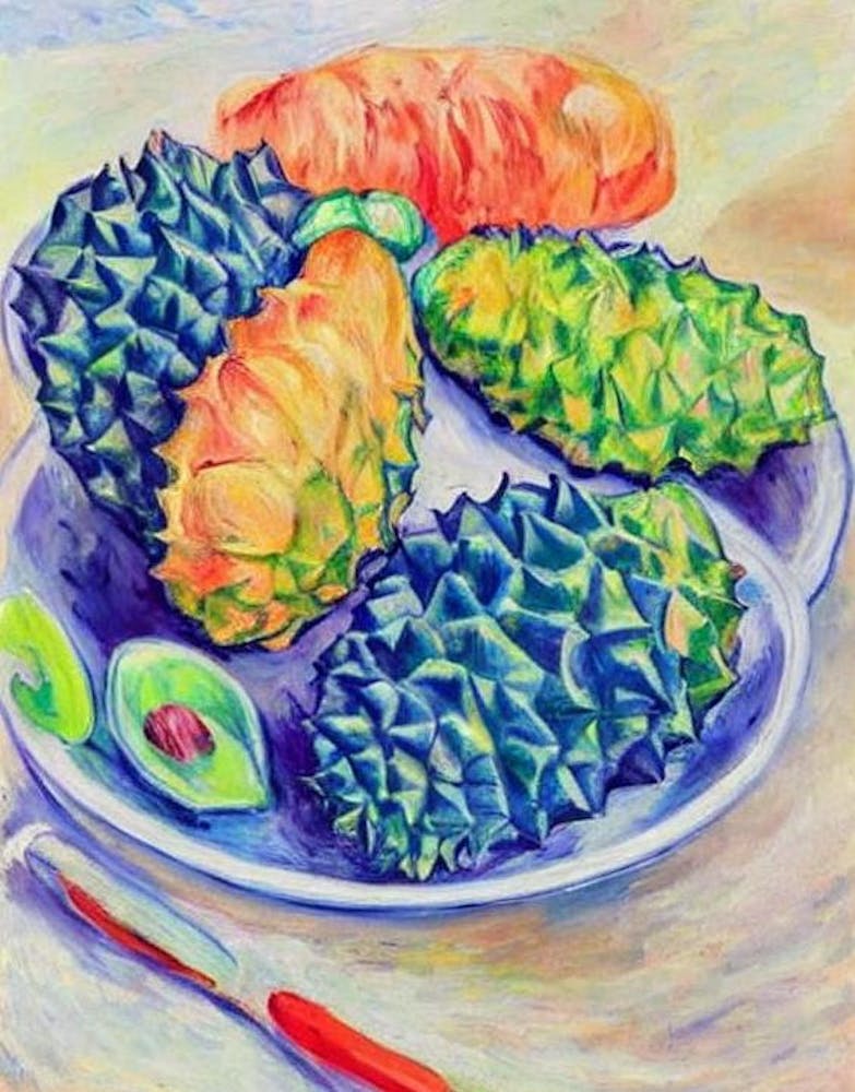 Durian Vintage Sketch Fruit
