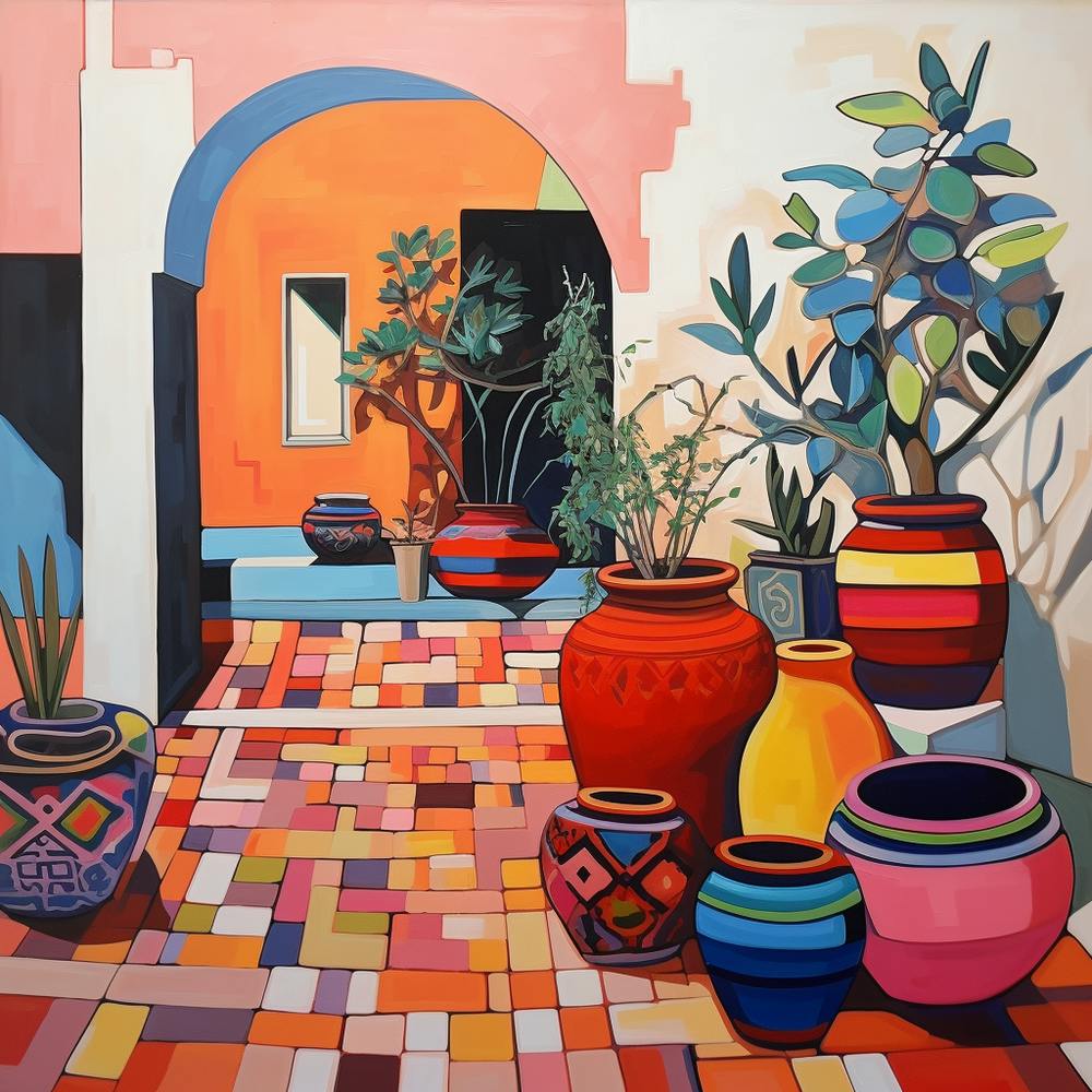 Moroccan Pots And Archways 1