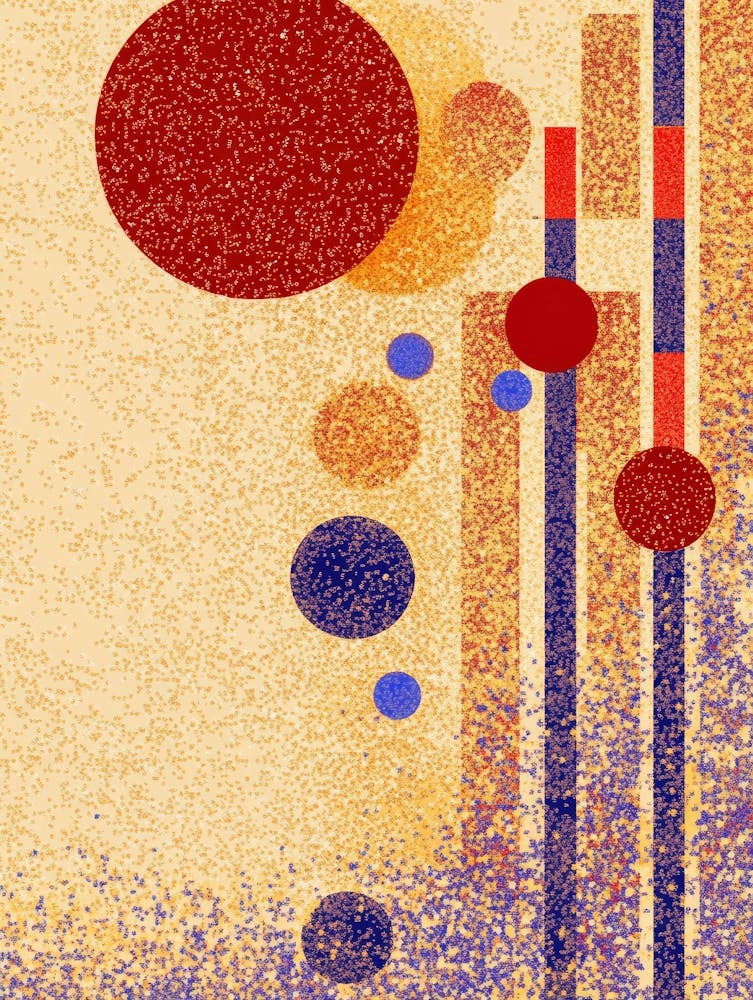 Illustration mit großen und kleinen Kreisen 3