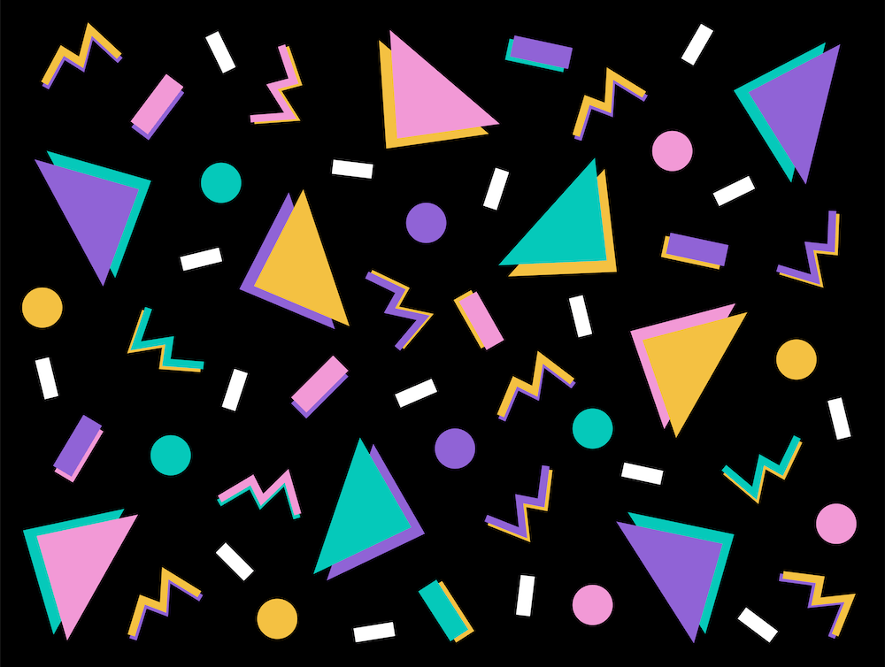 Memphis Pattern Retro 80s Dinner Artwork