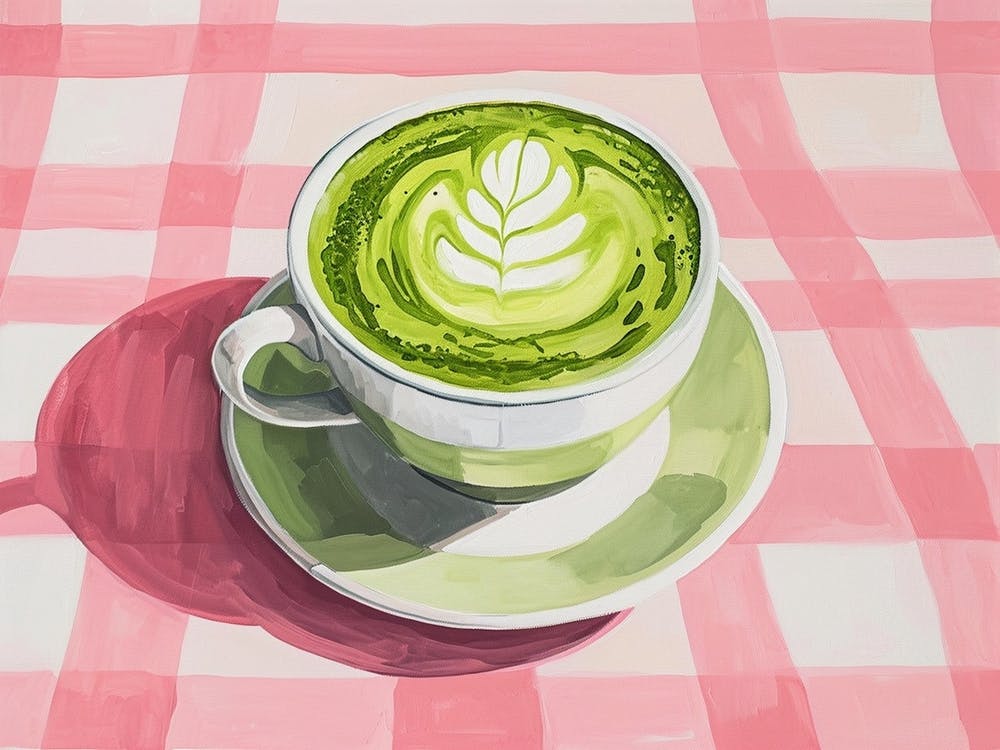 Matcha Latte Pink Checkerboard 2