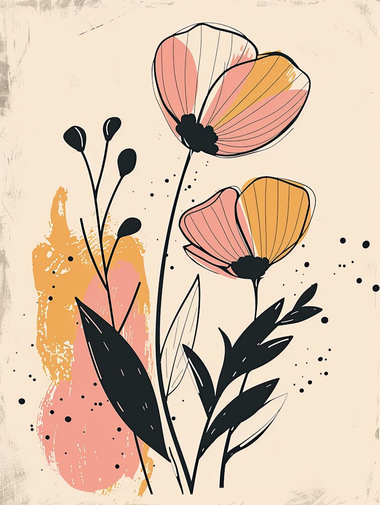 Abstract Flower Painting