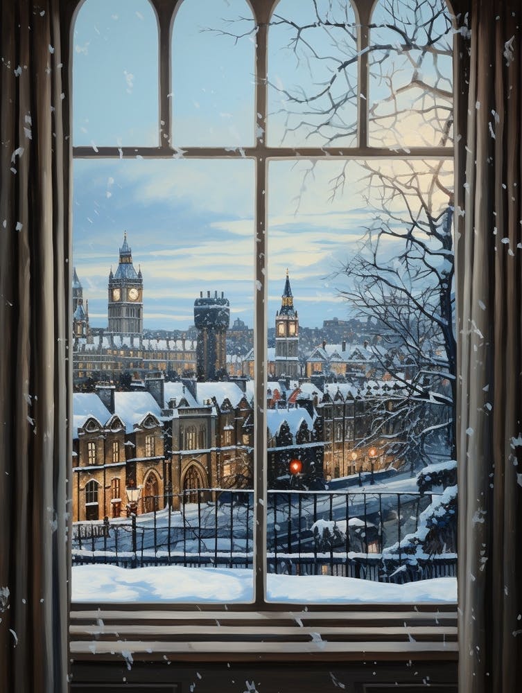 Winterliche Stadtlandschaft London United Kingdom 12