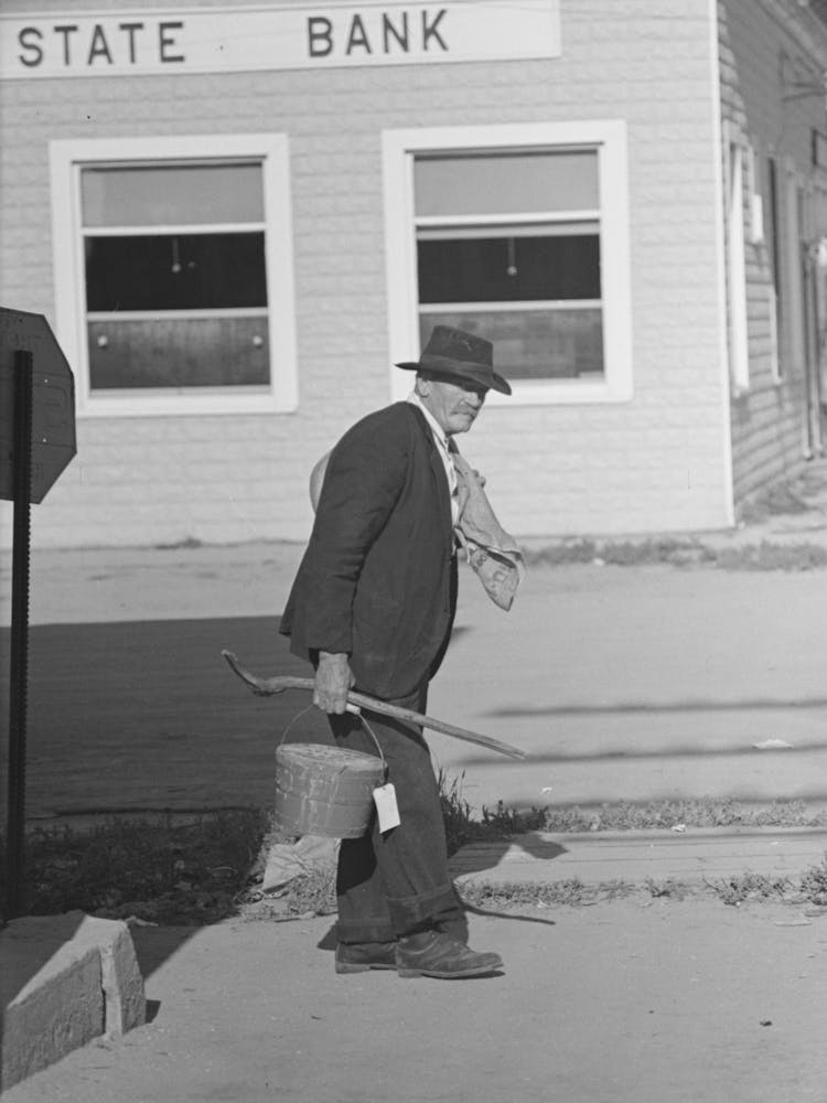 Old Resident Of Little Fork, Minnesota By Russell Lee