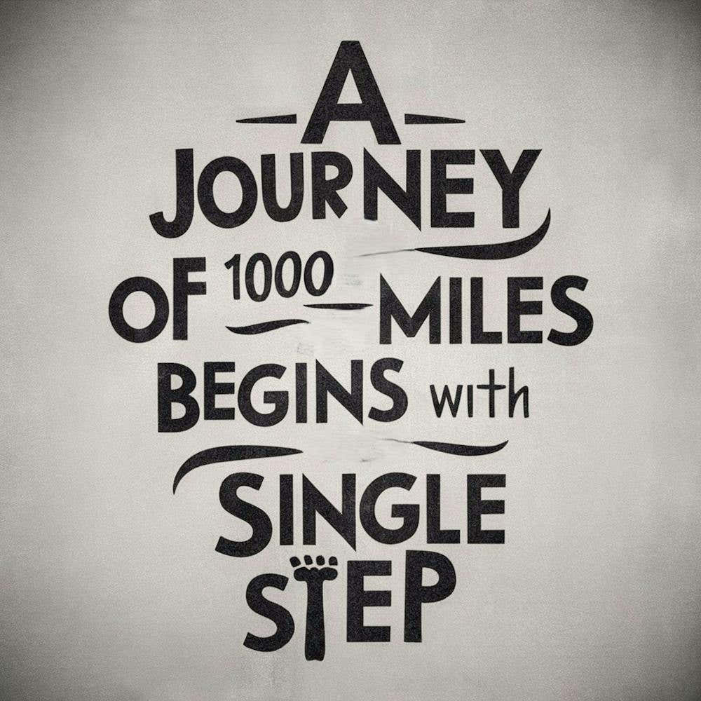 Journey Of 1000 Miles Begins With Single Step