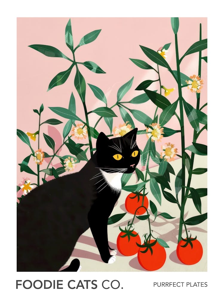 Foodie Cats Co Cat And Tomatoes 1