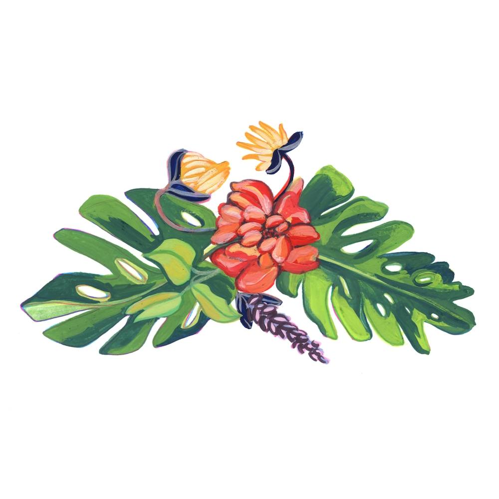 Tropical Bouquet Square